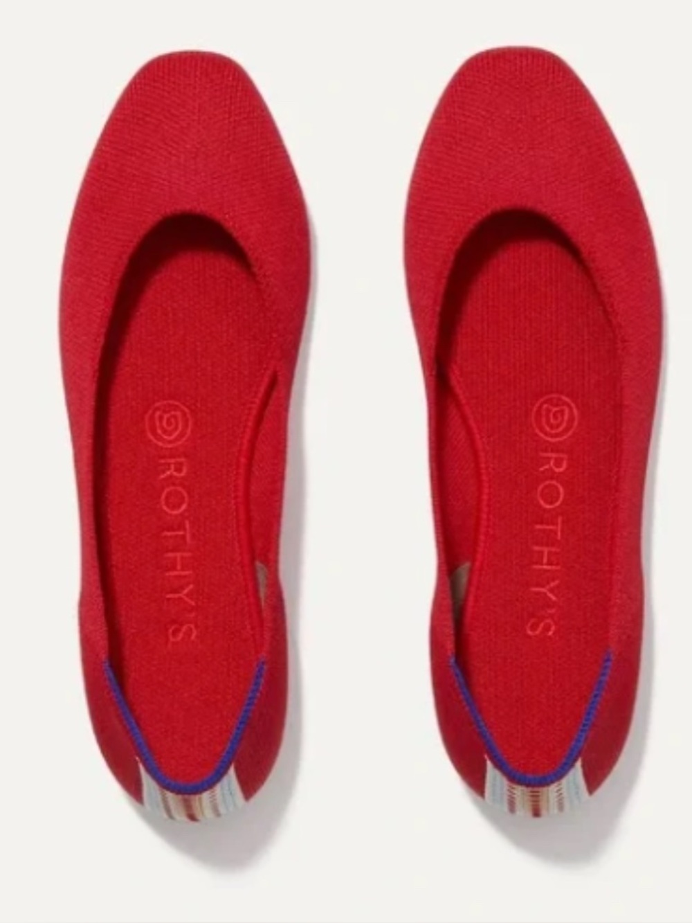 Rothy’s Cardinal Red Flats (The Square) Size 7.5
